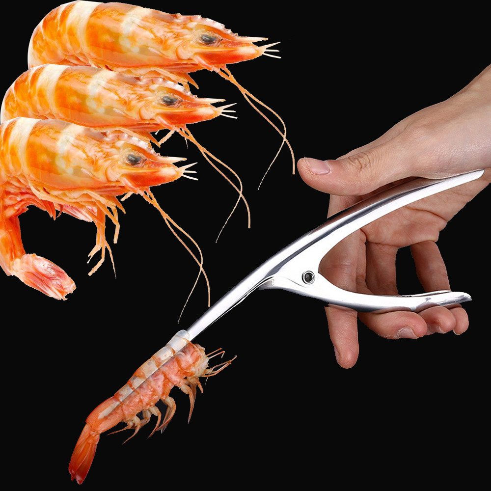 Stainless Steel Prawn Peeler Shrimp Deveiner Peel Device Kitchen Tools Gadgets Cooking Seafood Tools