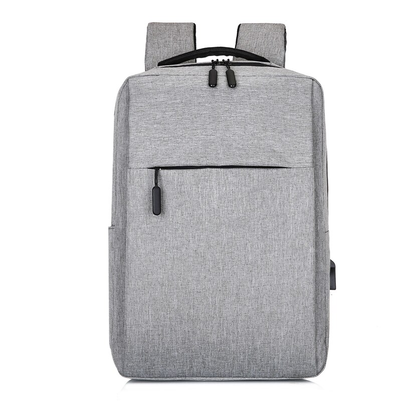 15,6 zoll Laptop Männer Rucksack Nylon Reise Männlichen Laptop Rucksack Usb Lade Computer Schule Rucksäcke Wasserdichte Tasche für Männer: gray