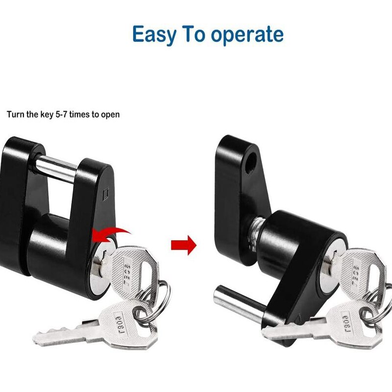 Durable Hook Lock Tongue Locks trailer Lock Anti-theft trailer Coupler Repalcement traction device parts for Tow Boat Rv Truck