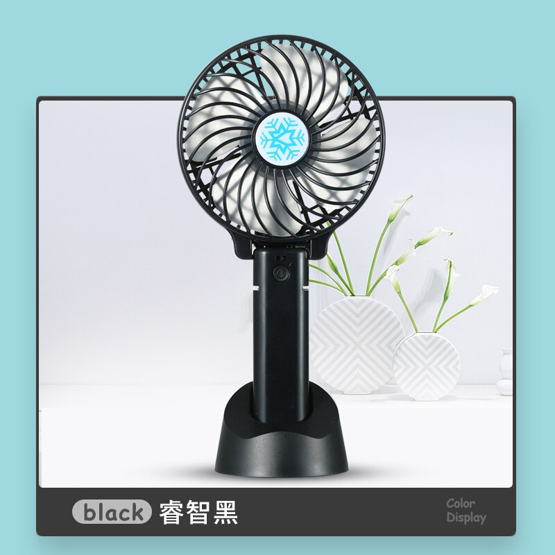 Mini Handheld Fan Foldable Portable Fan for USB Charging with Rechargeable 3 Speed Adjustable for Office Room Outdoor Household: black