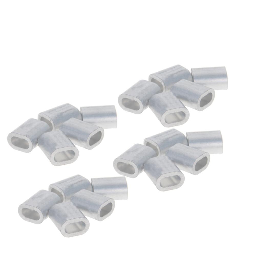 20/80/50/100Pcs Elliptische Aluminium Mouw Aluminium M2.5/M3/M4/M5/M6mm Totale Lengte 2.7/3.3/4.4/5.4/6.6Mm