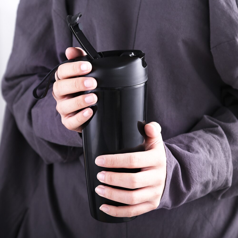 560ml Thermal Coffee Mug Ceramic Inside Insulated Travel Mug Thermos Coffee Tumbler Vacuum Flask Stainless Steel Tumbler Cups