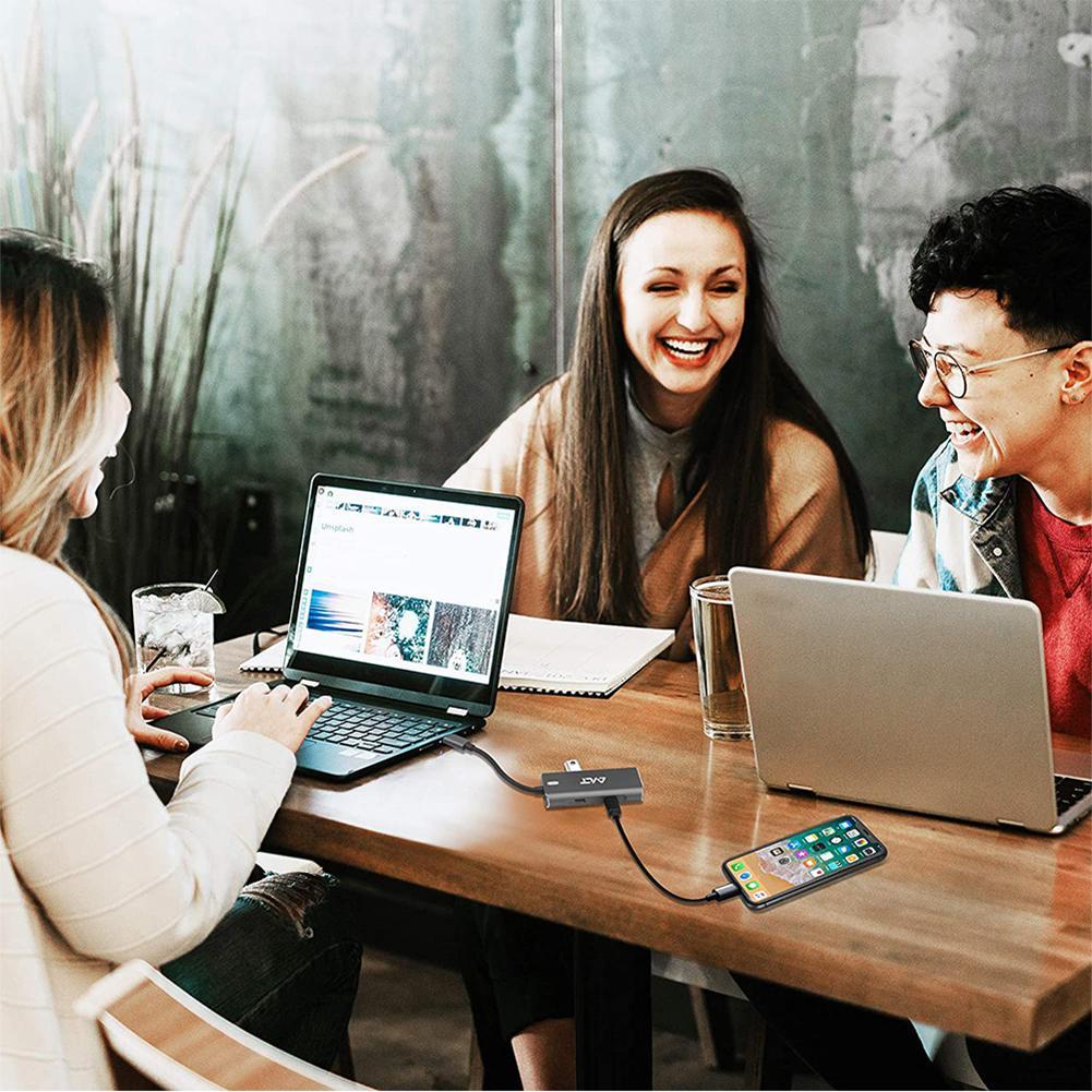 Usb Hub 4-Poort 2 Puertos USB-C 3.2 Gen 2 | 2 Puertos USB-A Usb 3.2 Gen 2 10G 15 W Hub Voor Ultrabooks Chromebooks Macbook Pro