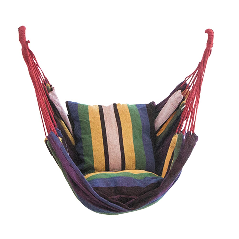 Camping Pure Double Hammocks Outdoor Backyard Canvas Sleeping Swing Beds for Home Garden Laying Accessories: 04