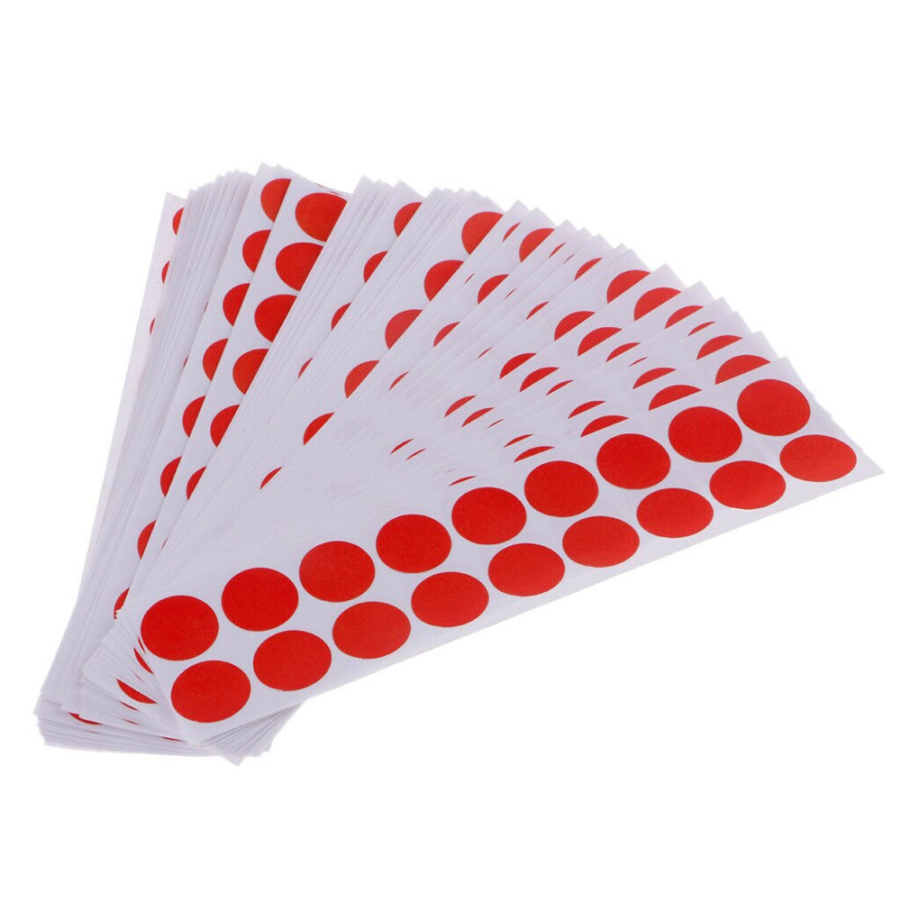 2 Cm Diameter Target Paper 900Pcs Adhesive Target Paper Sticker Firing Splatter Paster 0.8" 2cm: Rood