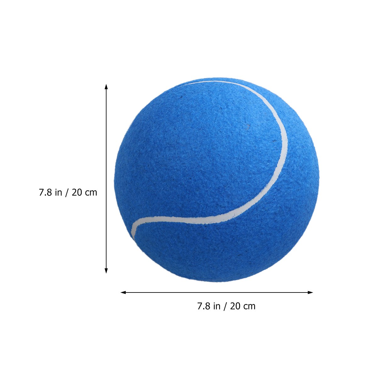 1Pc 20Cm Opblaasbare Flanel Bal Grote Handtekening Tennis Rubberen Bal Voor Kinderen Outdoor Sport (Blauw)