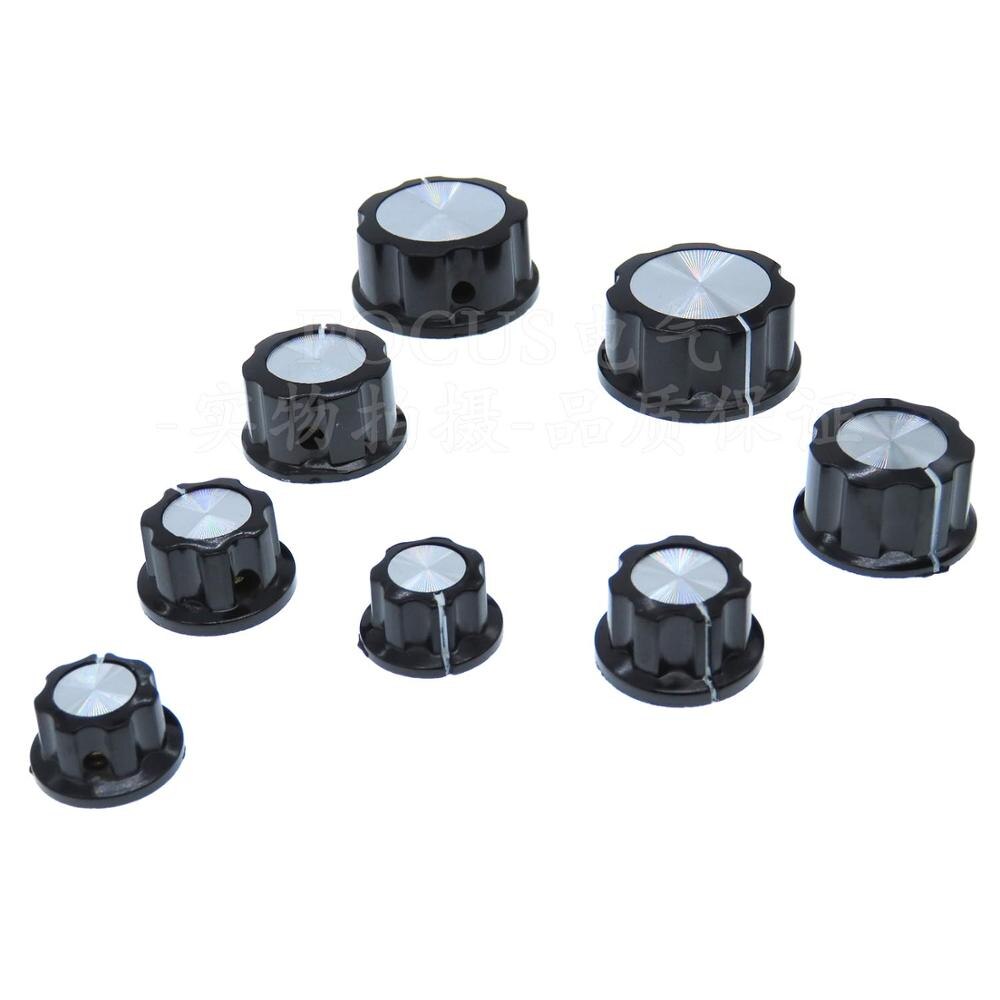 10 Sets Potentiometer Knob Kit MF-A03 Dial Knob + MF-A03 Bakelite Knob With Scale Plate Sheet Scale Digital Potentiometer Set