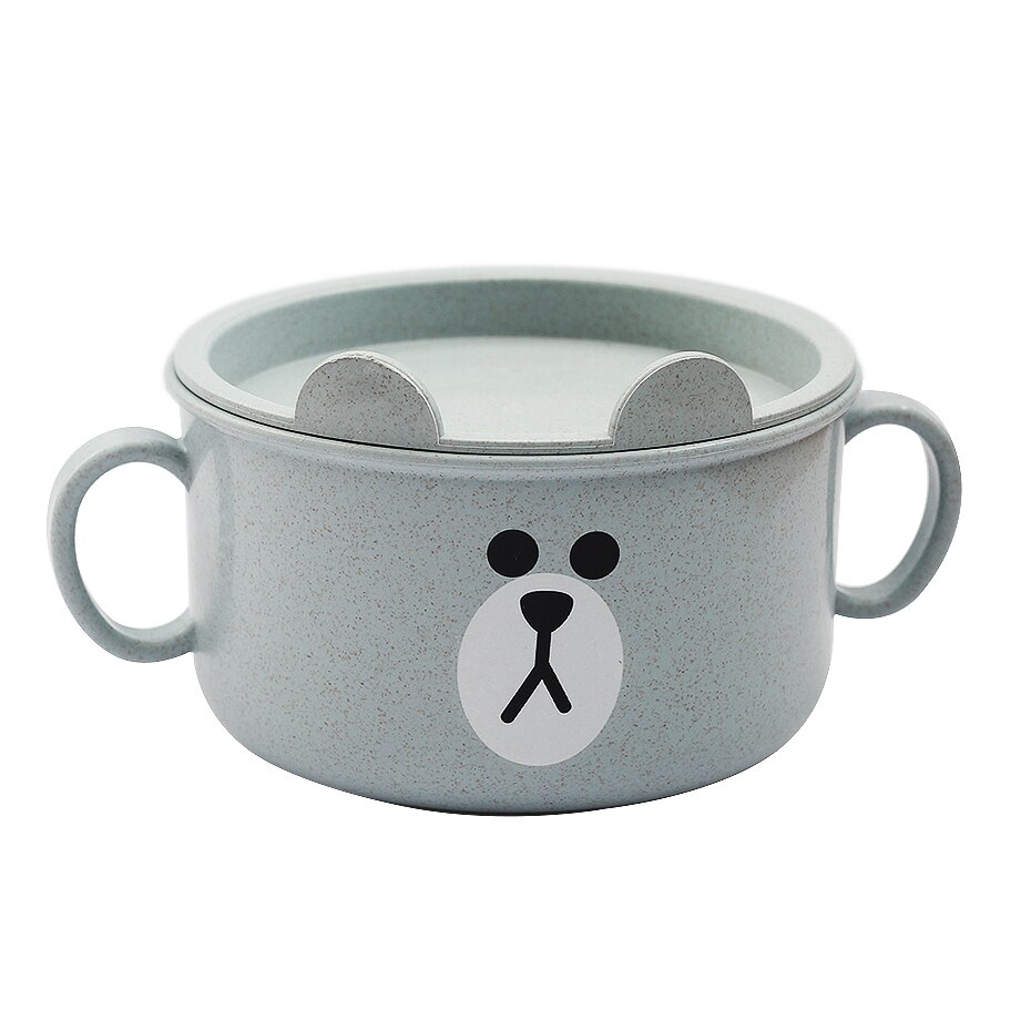 Kids'Bowl, Plate, Food Container, Packing Vegetable, Baby Feeding Bowl, Child Feeding Plate and Cutlery: Grey bowl