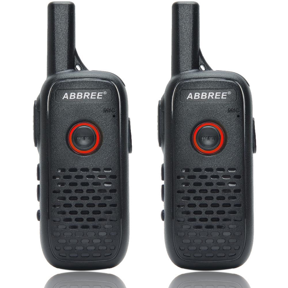 2 pz ABBREE AR-Q2 Mini portatile Walkie Talkie Dual PTT USB Charge VOX Radio bidirezionale ricetrasmettitore portatile UHF 400-470MHz