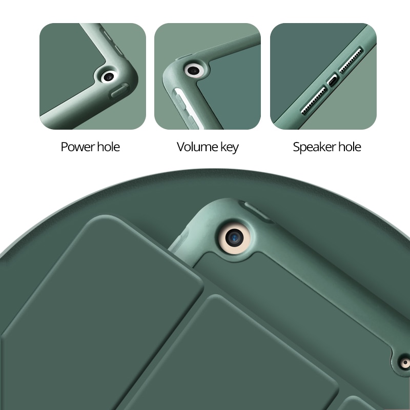 Etui do ipada Air 3 10.5 smart cover z pojemnik na ołówki dla ipad powietrza 10.5 Slim składany statyw silikonowe etui do ipada Air 3 2019