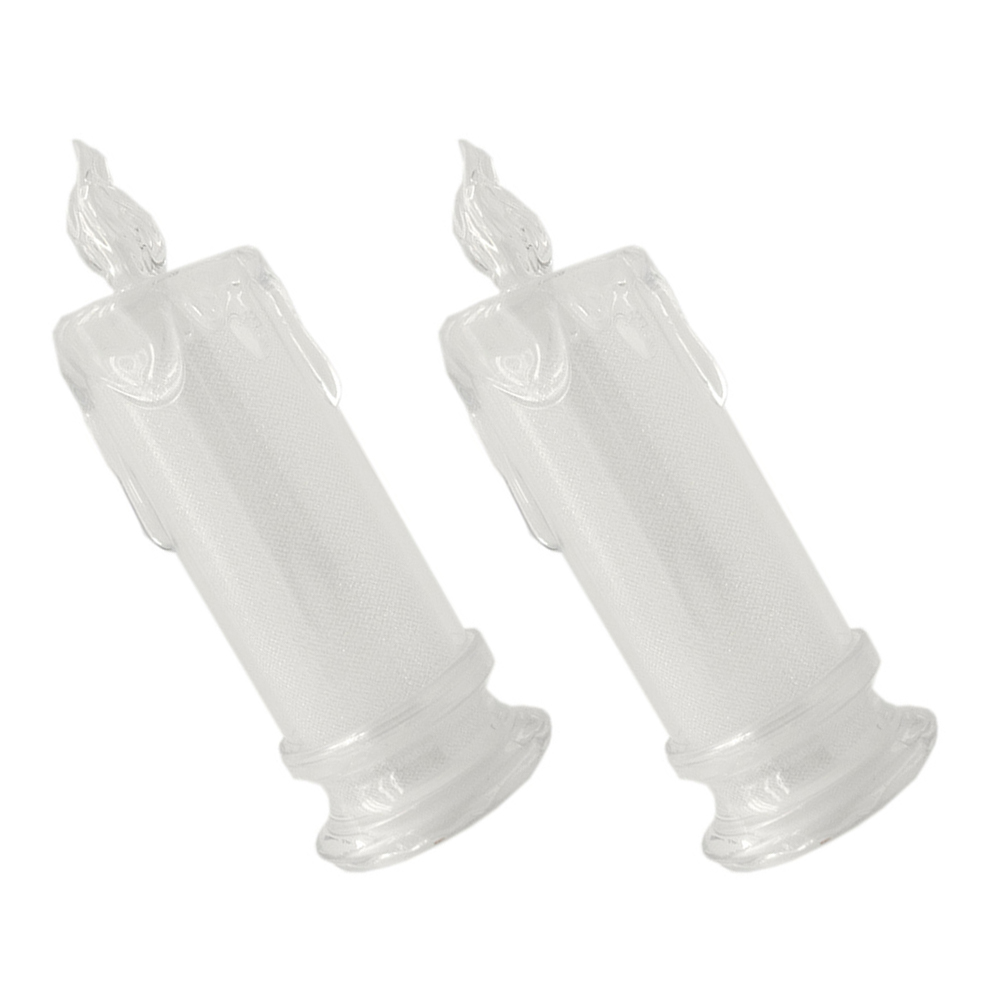 2Pcs Simulation Candle Light Night Light Tabletop Lamp Decor Romantic Night Lamp