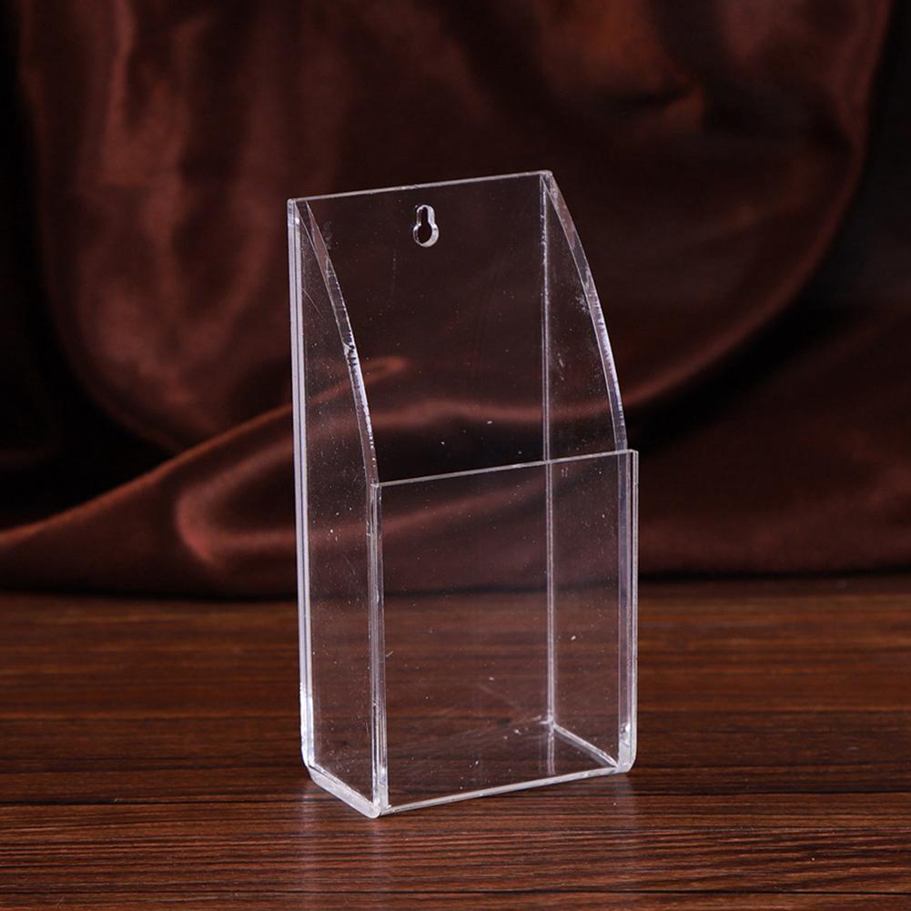 3- gitter gennemsigtig akryl fjernbetjening opbevaringsboks hotel hængende vægbeslag rack makeup børste papirvarer medie arrangør