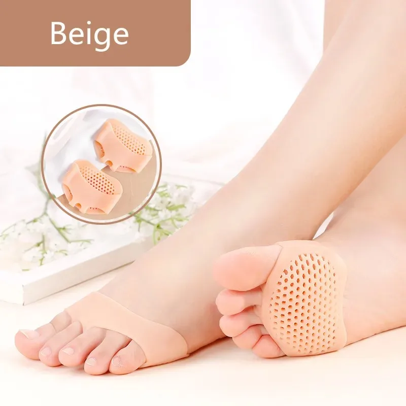 Silikon-Vorfußpolster für Frauen, hohe Ferse, Schmerzlinderung, Einsätze, atmungsaktive Fußpflege-Pads, halbe Schuheinlegesohle, Kissen, Zubehör