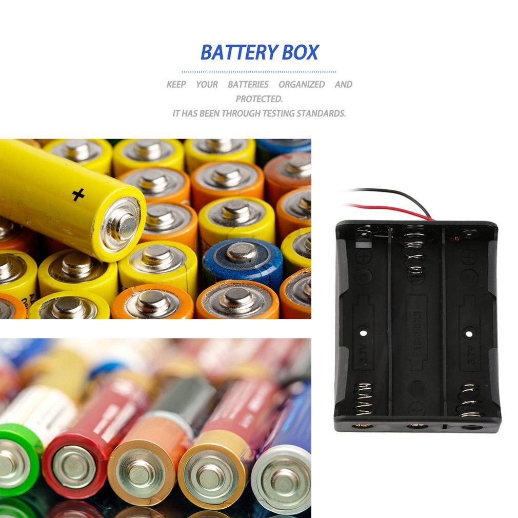 Kunststoff Batterie Lagerung fallen Halfter Für 3 Stck 18650 3,7 V Mit Draht Führt Universal- Batterien Schutz Kasten