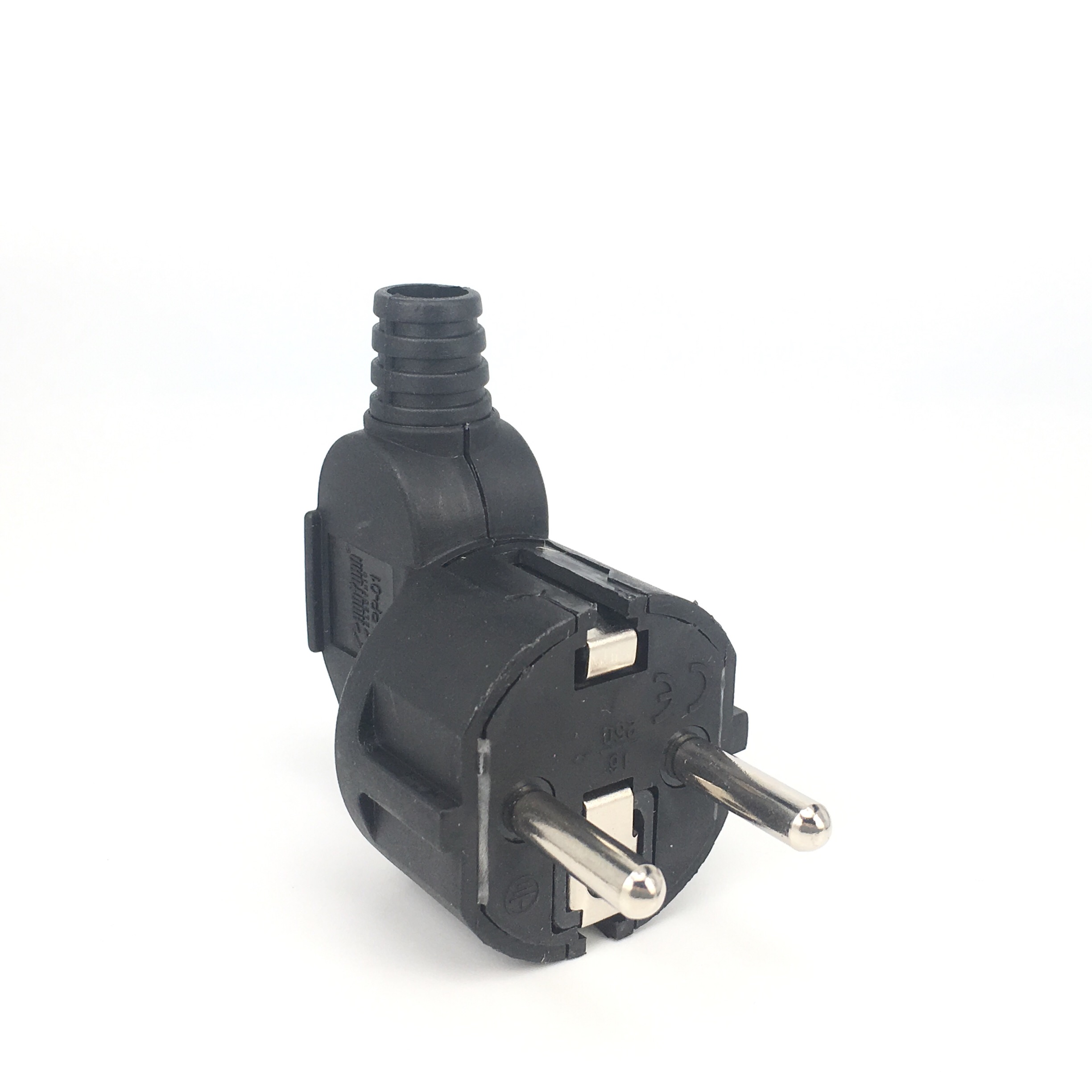 Adaptador de enchufe europeo 4,8, 16A, 250V, salidas de repuesto macho, enchufe eléctrico Schuko recargable, conector Euro para Cable de extensión de alimentación