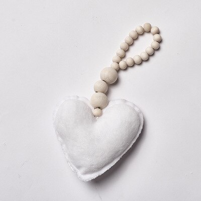 Babykamer Decoratie Baby Accessoires Kamer Baby Spullen Voor Pasgeborenen Baby Room Decor Moon Star Houten Kralen Fotografie Props: white heart