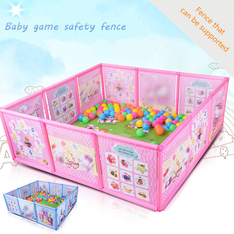 Baby Kinderbox Hek Plastic Baby Veiligheid Hek Zwembad Vouwen Guard Bescherming Veiligheidsproducten Zuigeling Kruipen Veiligheid Vangrail Stap