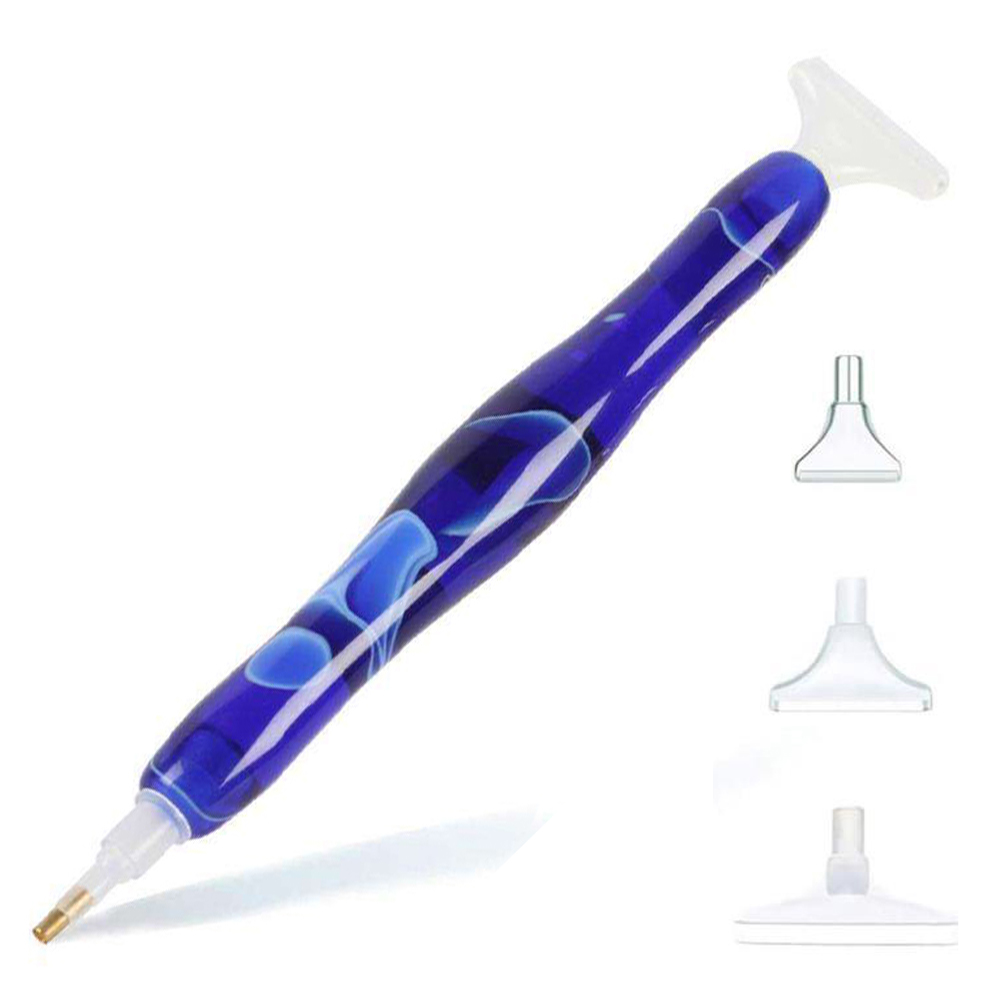DIY 5D Diamond Painting Pen Kit Resin Diamond Art Pen Tools and Accessories Multifunctional Point Drill Tool Diamond Pen: Dark bule