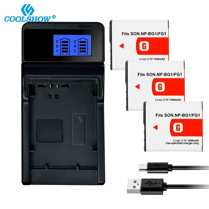 NP BG1 FG1 Battery for Sony Cyber-Shot DSC-W100 DSC-WX1 H3 H7 H9 H10 H20 H50 H55 DSC-T100 T20 NPBG1 NPFG1 1400mah Batterie