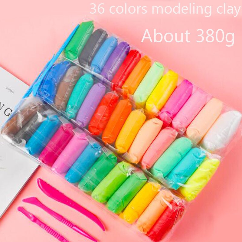 Plastilina 36 colori aria secca luce playpasta argilla polimerica bambini educazione precoce giocattoli fai da te melma colorate fango gioca pasta giochi regalo: 36 colori clay