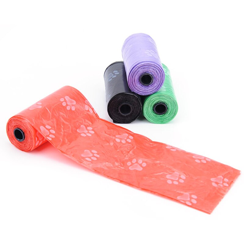 1 Roll Pet Supply Plastic Dog Waste Bags Poop Bags Outdoor Waste Pick Up Bag Pet Supply Plastic Dog Waste Bags