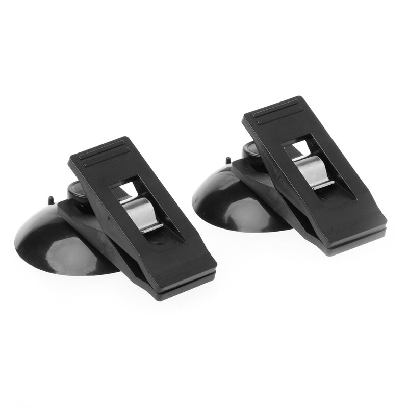 1 Pair Universal Car Windshield Parking Card Ticket Holder Clip Organizer w/Suction