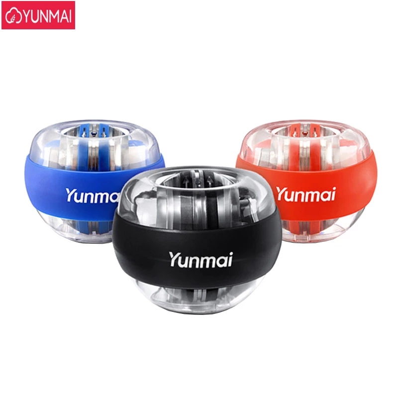 3 Colors Original Yunmai Wrist Ball Trainer LED Gyroball Essential Spinner Gyroscopic Forearm Exerciser Gyro Ball Decompression: 3pcs