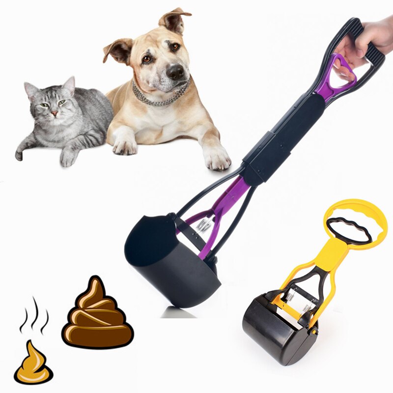 Pet pooper scooper langhåndtag kæbe poop scoop ren afhente dyr affald hund hvalp kat affaldsvælger rengøringsværktøjer