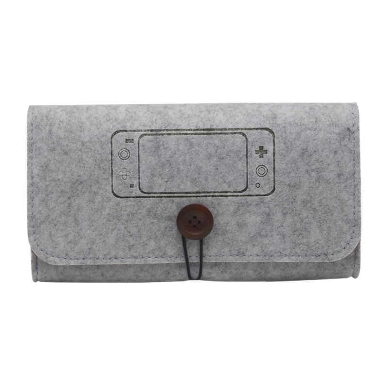 étui de transport doux feutre housse de protection pochette jeu carte sac de rangement sac à main pour Switch Lite pratique: Argent