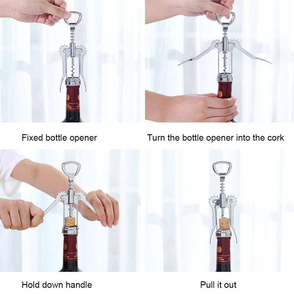 zinc alloy wine corkscrew red wine opener rotating corkscrew manual