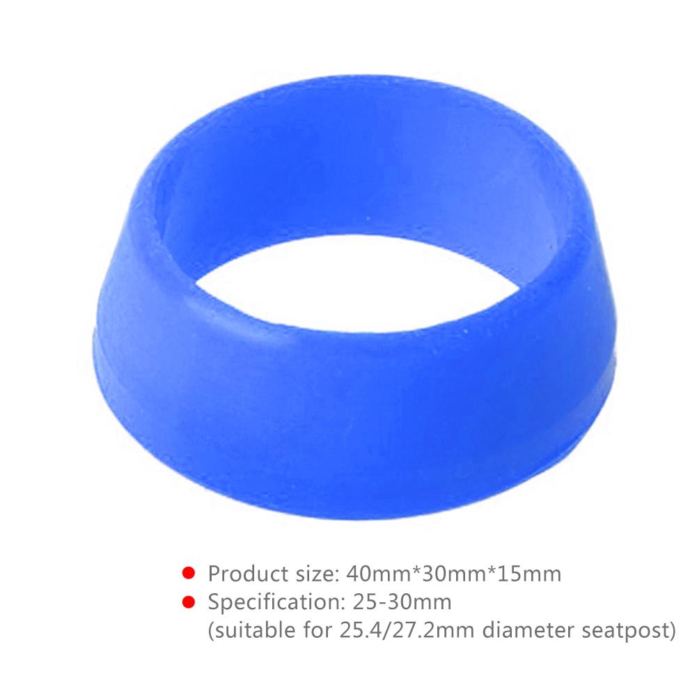 Fiets Zadelpen Ring Stofkap Voor Mtb Racefiets Siliconen Waterdichte Fiets Zadelpen Case Beschermende Fietsen Accessoires Onderdelen: Blue 25 to 30