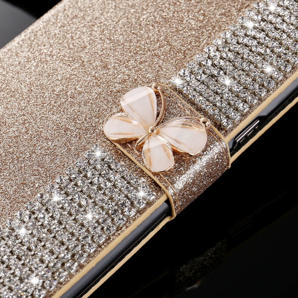 L-FADNUT Bling funkeln Brieftasche Telefon fallen Für HUAWEI Kamerad 20 Profi P20 Lite P30 Nova 4e Luxus Ständer Abdeckung 360 schutz Capa