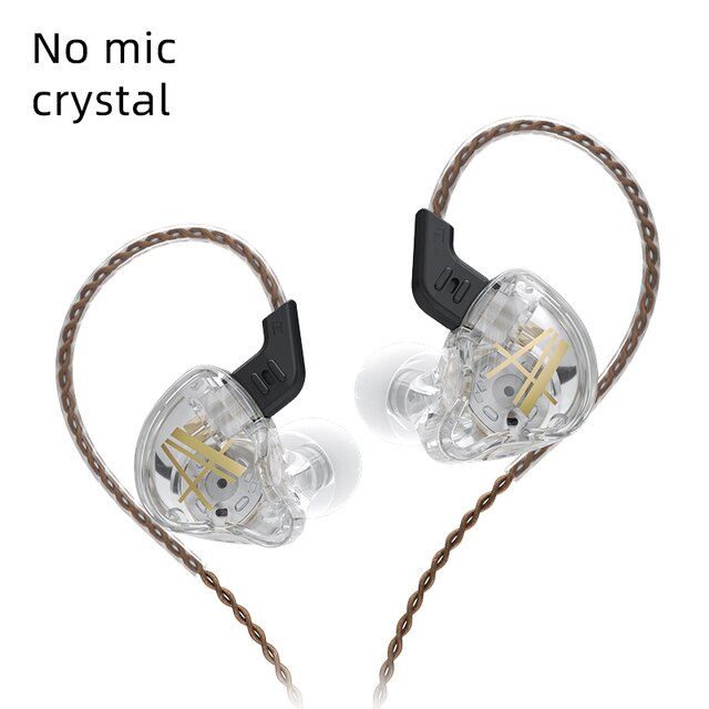 KZ EDX 1DD HIFI In Ear auricolare Monitor In Ear auricolari Sport cuffie con cancellazione del rumore ZS3 ZSX ZSN PRO ZAX PC Hanging Gamer: CA2 Crystal no mic