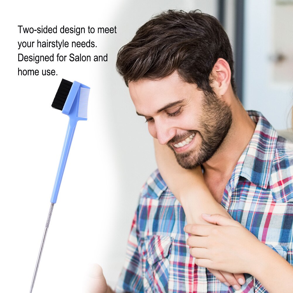 Edge Brush Comb Vendor Double Sided 3 in 1 Edge Control Brush For Baby Hair Salon Hair Comb Brushes Beauty Tools
