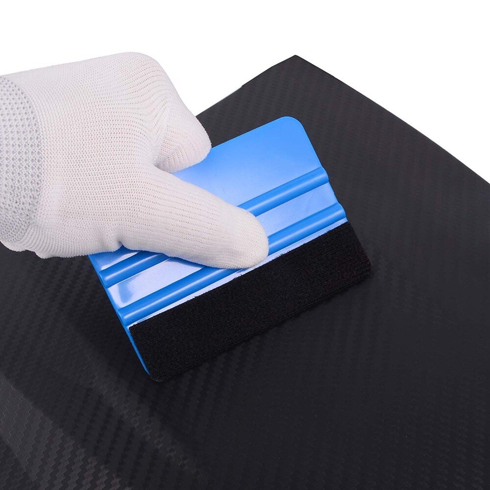 EHDIS 5 Stck Kohlenstoff Fiber Stoff Rand Filz Rakel Vinyl Film Wagen Verpackung Reinigung Schaber Fenster Tönungen Werkzeug Auto Aufkleber entferner