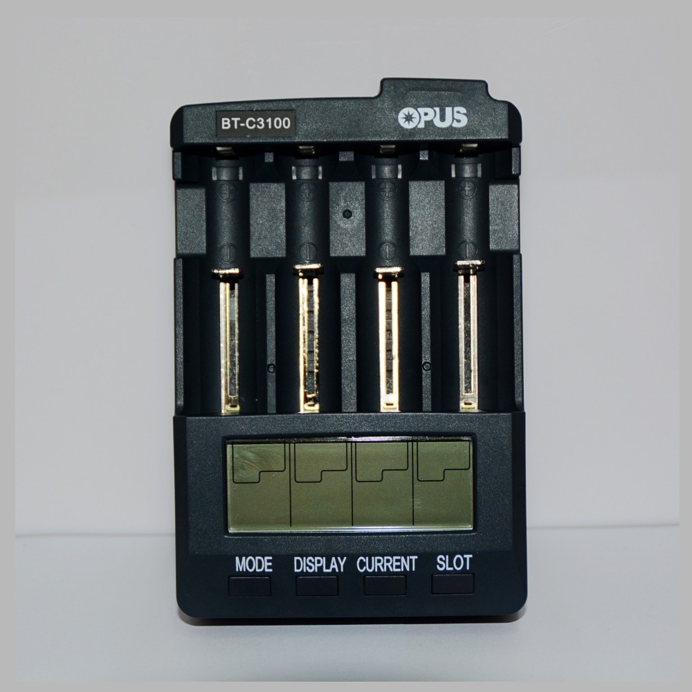 Opus BT-C3100 Digitale Intelligente 4 Slots Lcd Batterij Lader Voor Li-Ion Nicd Nimh Aa Aaa 10440 18650 Oplaadbare Batterijen