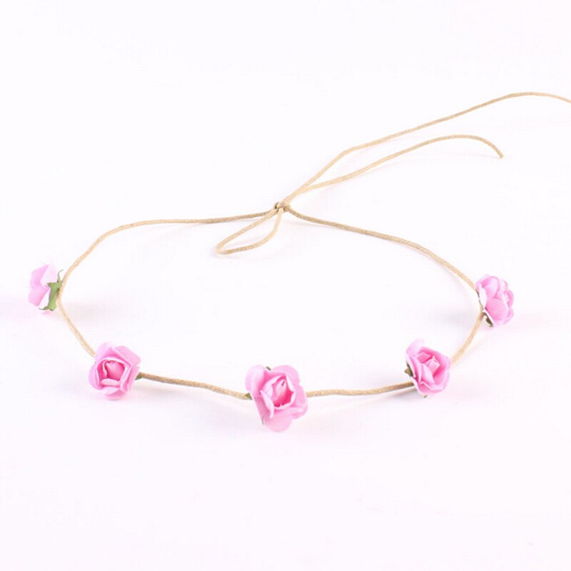 Newborn Flower Headband Mini Rose Flowers Headbands Summer Style Kids Headwear Hair Band accessories for Photography props