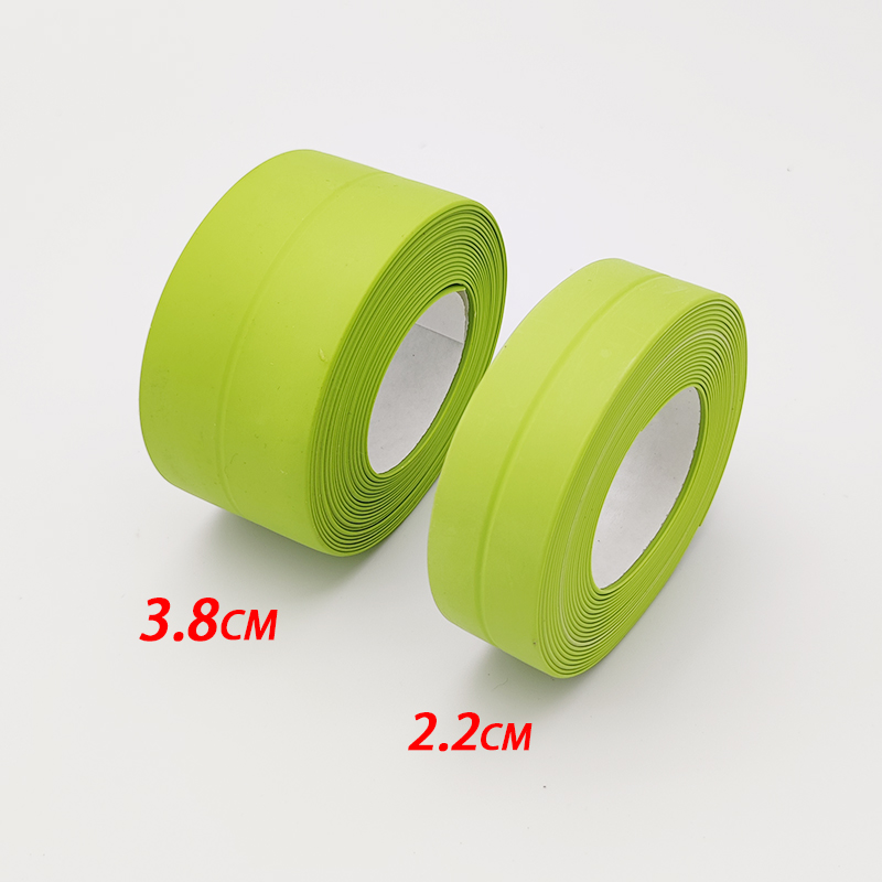 Badkamer Douche Wastafel Bad Afdichtingstape Strip Wit PVC Zelfklevende Waterdichte Muursticker voor Badkamer Keuken Kalefateren Strip: green / 9mm