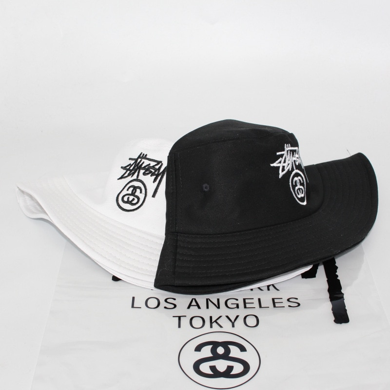 Sombrero de pescador para hombre y mujer, sombrilla bordada con doble etiqueta, estilo urbano, para primavera y verano
