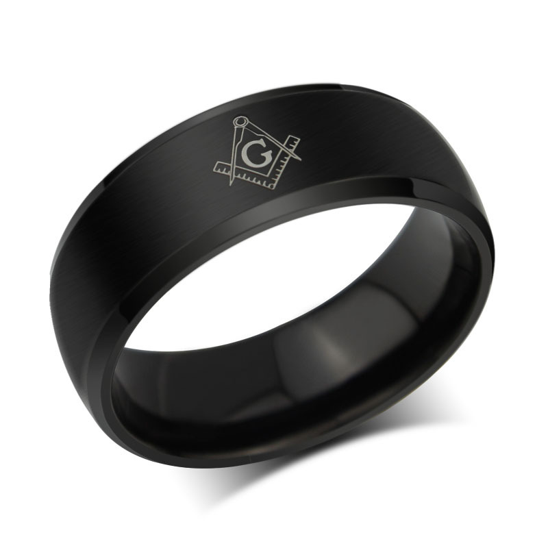 Anneaux maçonniques en titane pour hommes et femmes, bijoux en acier inoxydable, , directe,