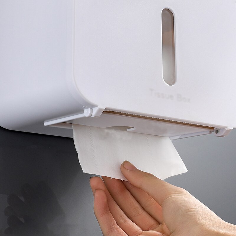 Toilet Roll Holder Waterproof Paper Towel Holder Wall Mounted Wc Roll Paper Stand Case Tube Storage Box Bathroom Accessories