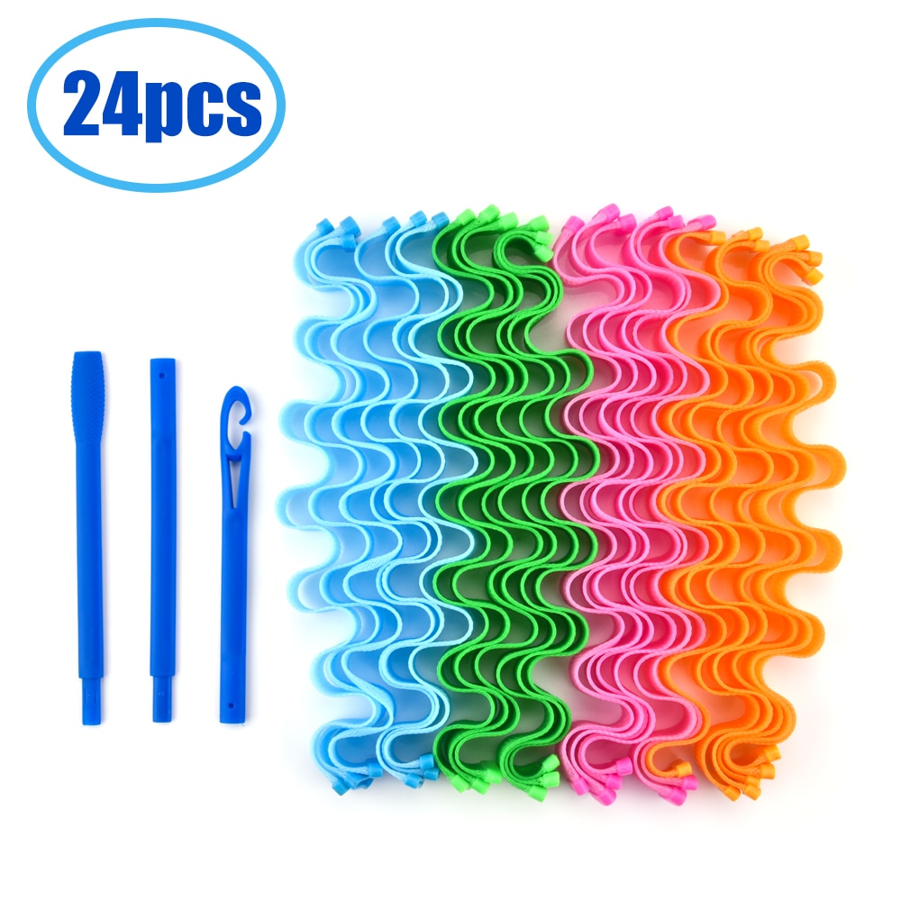 Harmless Soft Hair Curlers Heatless DIY Magic Wave Curls Rollers Hair Accessories Curling Perm Bar Without Heat For Hair Tools