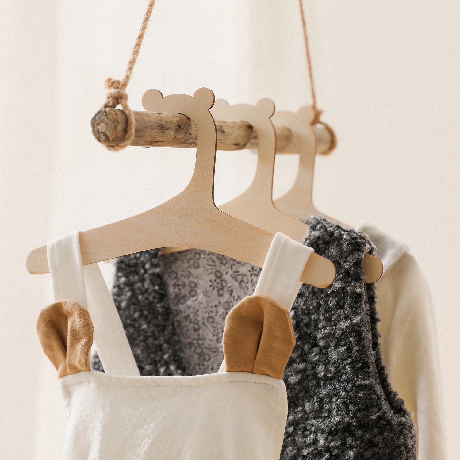Mini cintre en bois pour vêtements de bébé, 5/10 pièces, , décor pour chambre de princesse, chambre de petite fille, pour enfants