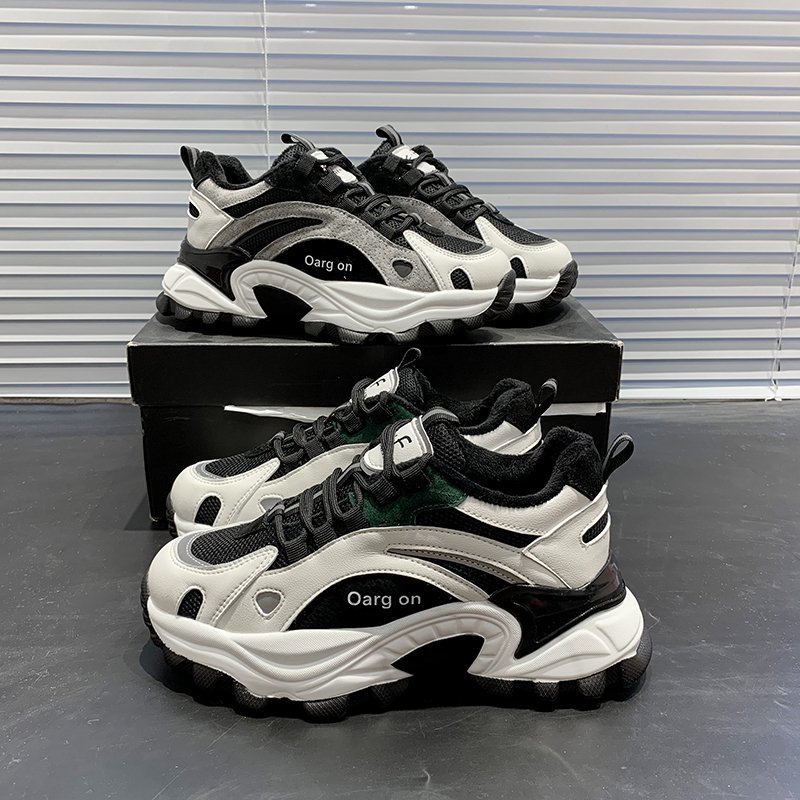 Dames casual herfst winter sneakers dames vulkaniseren comfortabele schoenen dames ademend lichtgewicht hardloopschoen zwart