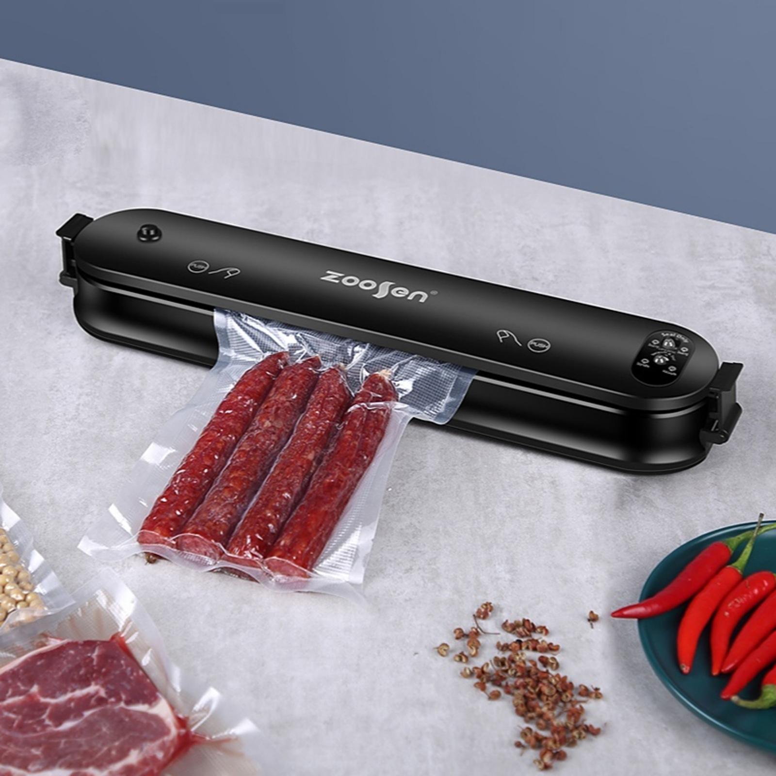 Voedsel Vacuüm Air Sealer Machine Keuken Gereedschap Draagbare Plug-Eu Black