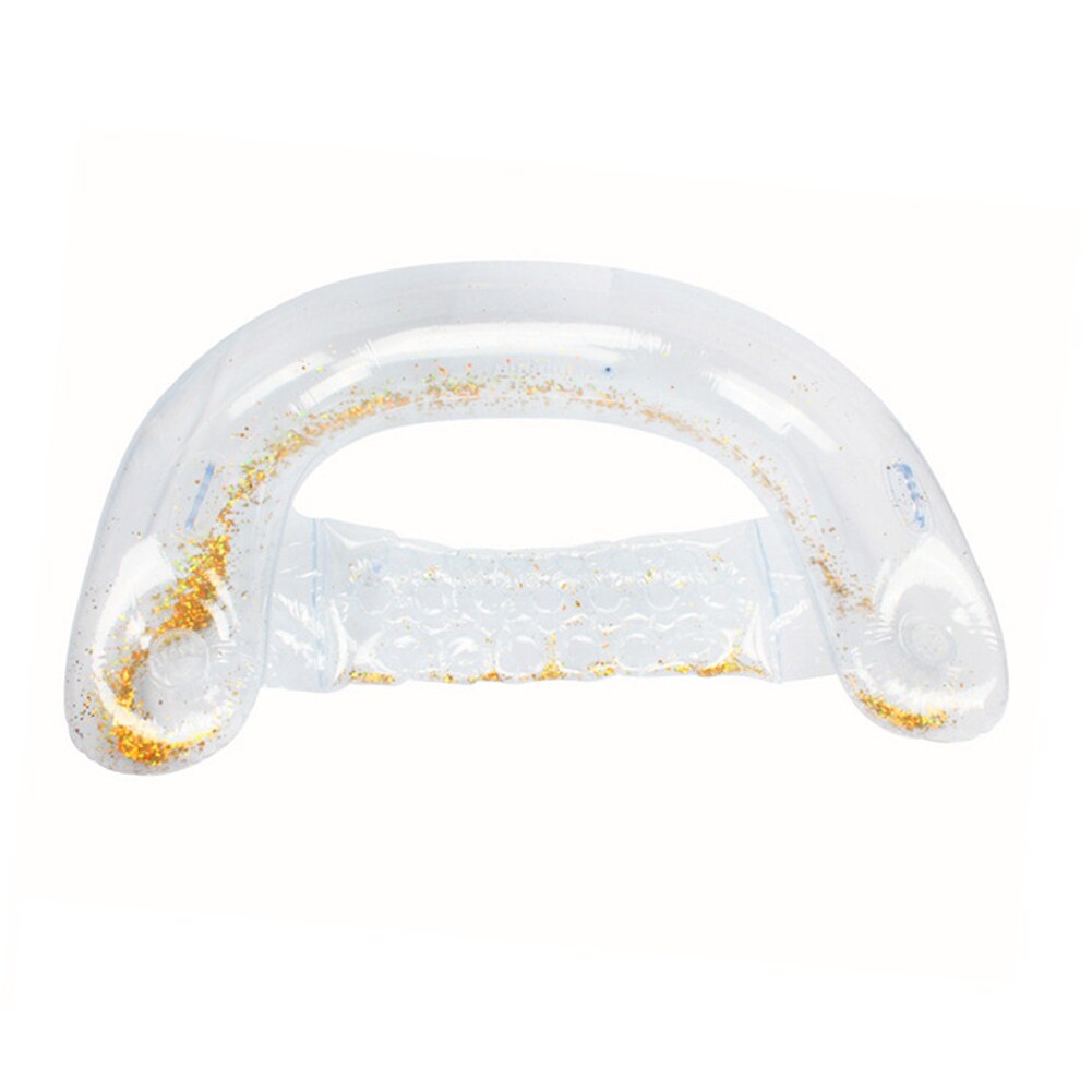 Summer Inflatable Foldable Floating Row Swimming Floating Row Seated Clear Handrail Backrest For Outdoor Pool Lake Beach