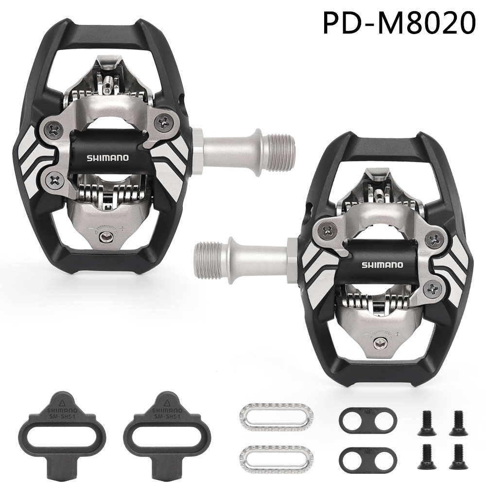 SHIMANO DEORE XT PD M8020 Selbstsichernde Fahrradpedale Erweitern Sie Plattform-Verriegelungspedale für MTB-Fahrrad mit SH51-Stollen Originalteilen: Default Title