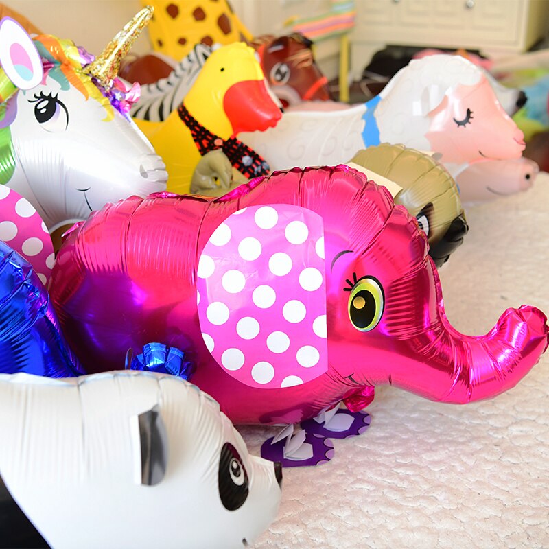 Chodzące zwierzę balon z helem dla dzieci artykuły do dekoracji na imprezę uroczy pies/dinozaur balon foliowy na urodziny i bociankowe zabawki prezentowe