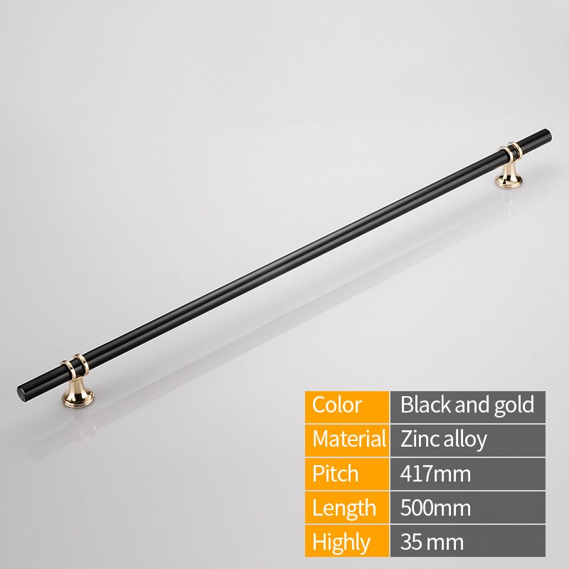 Black cabinet handle copper brushed kitchen cabinet door handle furniture drawer pull hardware pull rod handle: Brown