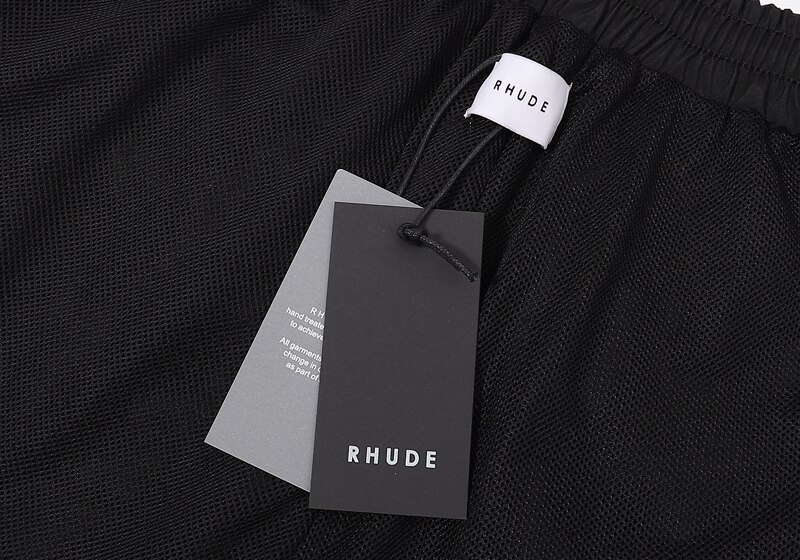 Short en RHUDE noir pour hommes et femmes, culotte de meilleure avec impression de pneu